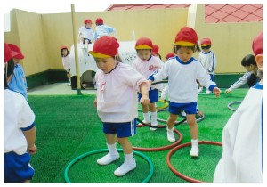 ぱんだ屋上遊び